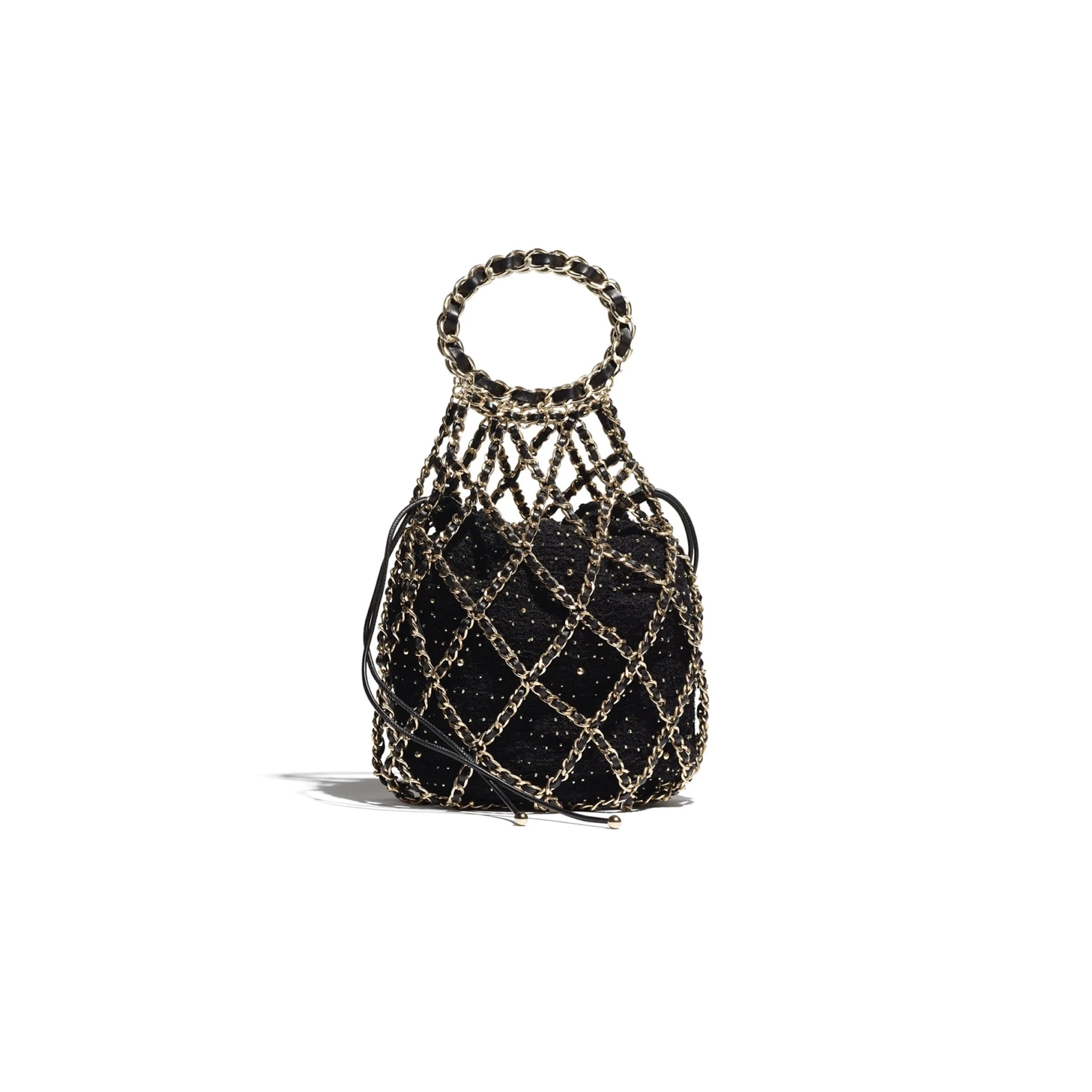 Ch*el tweed drawstring bag 596321 (30*25*5cm)